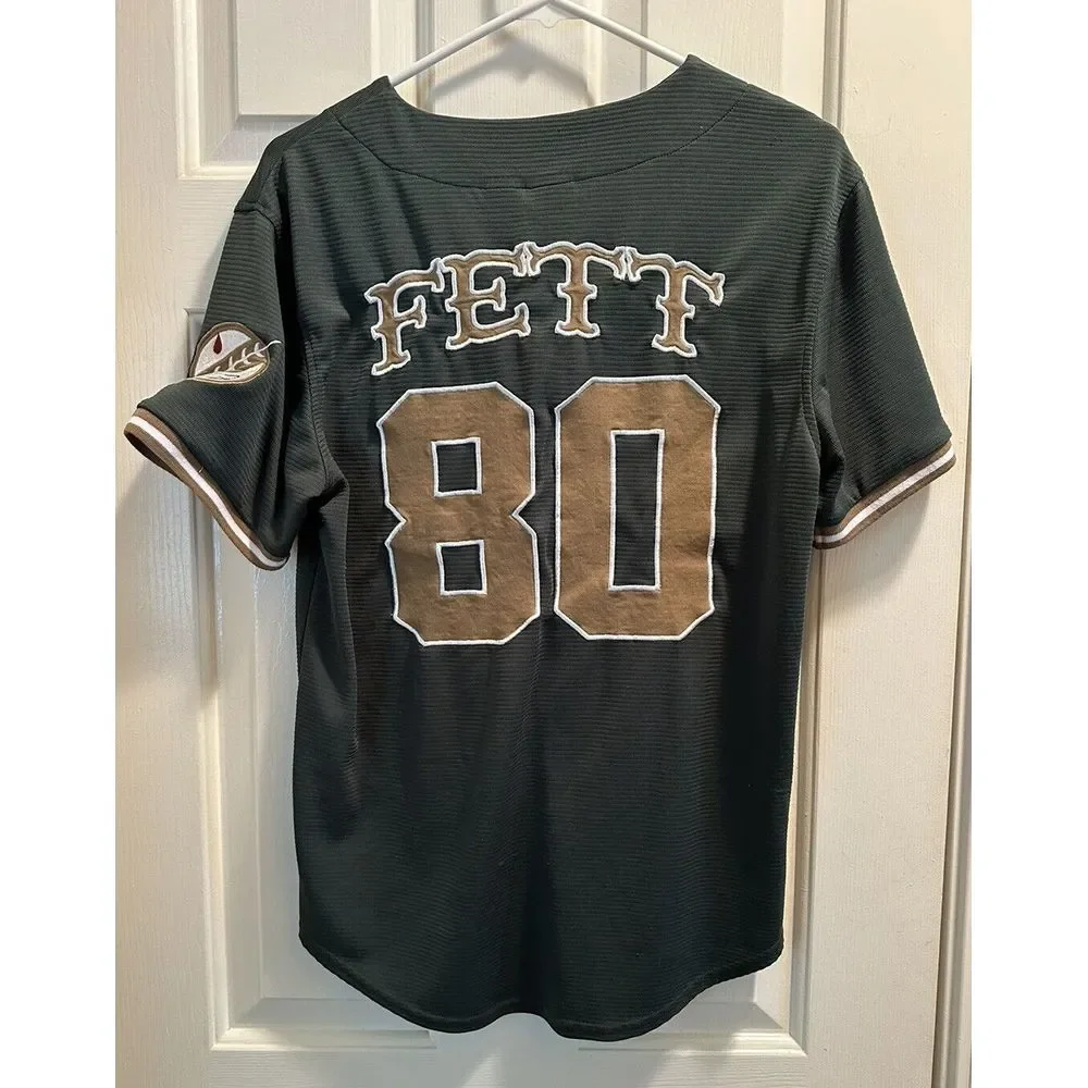 XS Boba Fett Star Wars Baseball Jersey Green Gold‎ 80 Mens Or women's